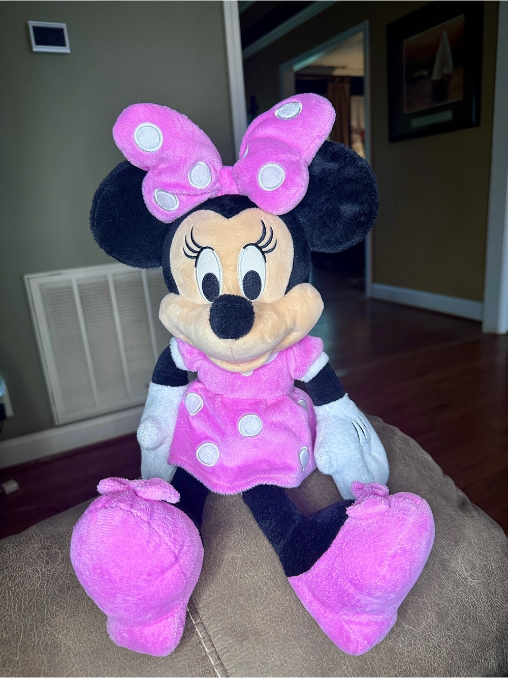 Disney Minnie Mouse Plush - Pink with White Polka Dots